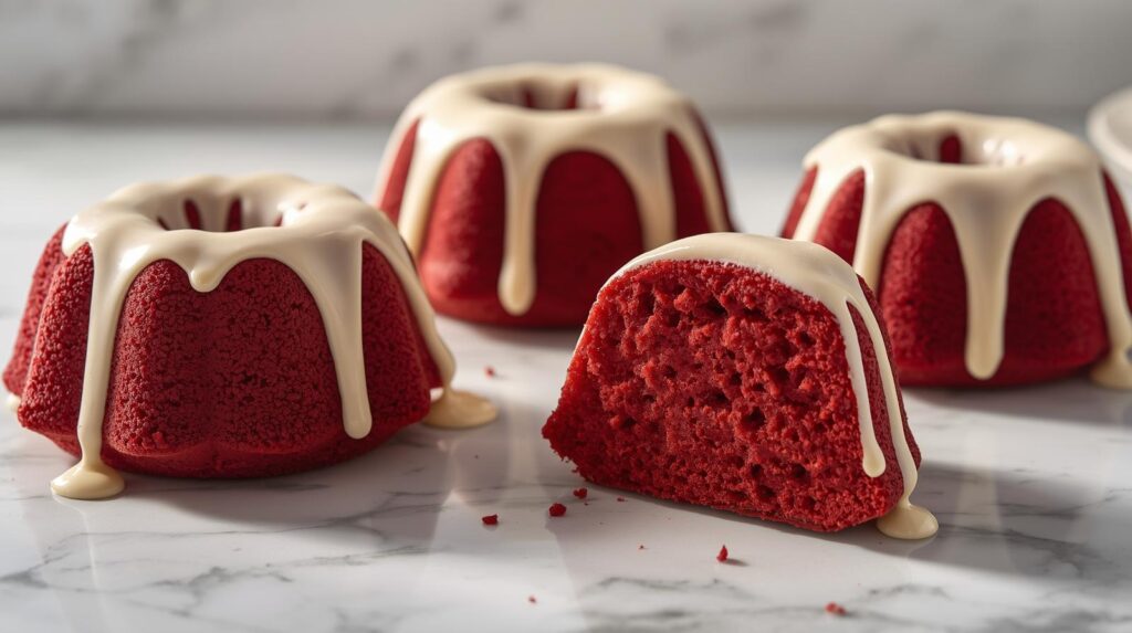 Red Velvet Mini Bundt Cakes