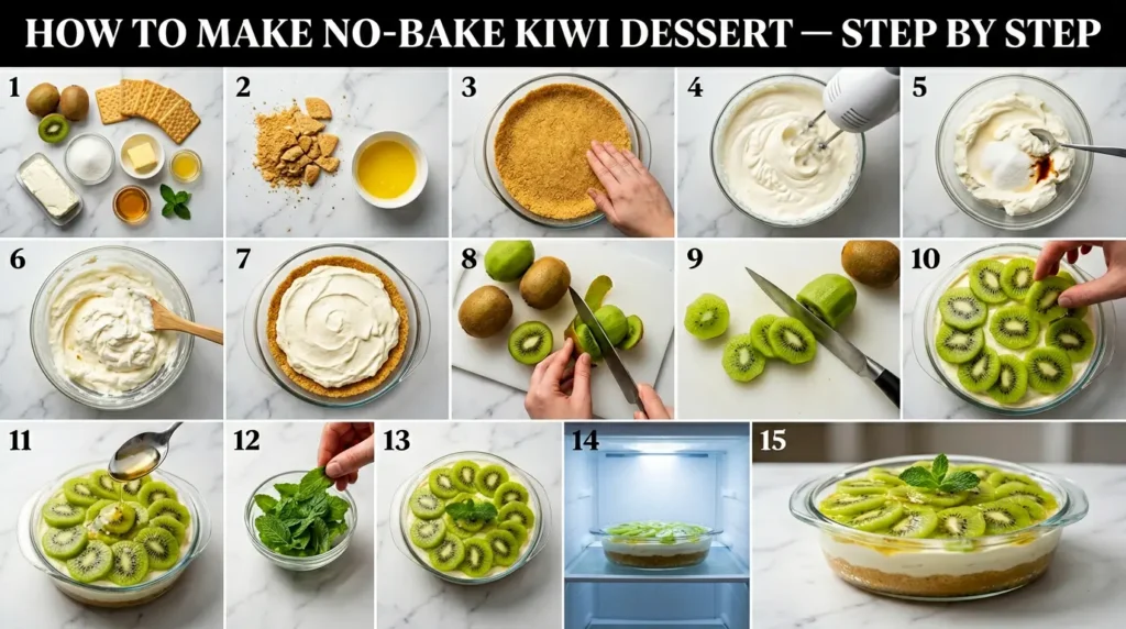 ingredient step by step kiwi dessert recipe 
