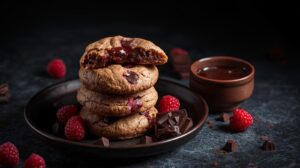 Gooey raspberry chocolate chunk cookies homemade  : Soft, Chewy & Ready in 30 Min