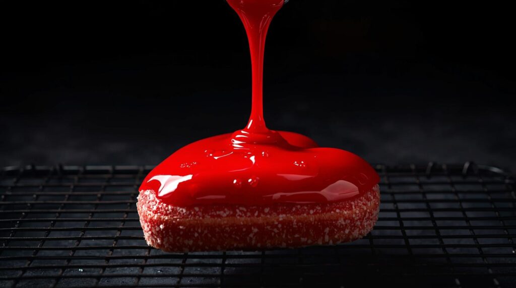 mirror glaze fruit shaped pastries