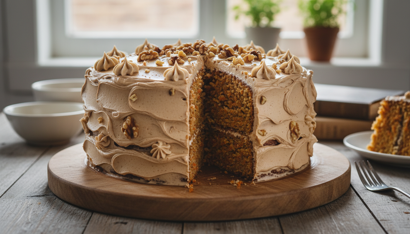 carrot cake with brown butter frosting