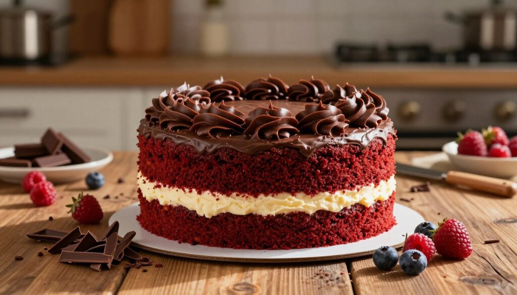 The best red velvet cake with chocolate