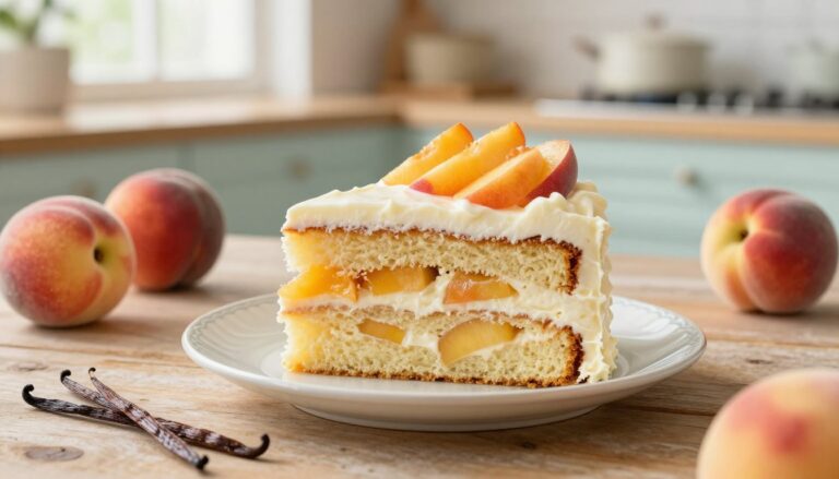 peach vanilla cake