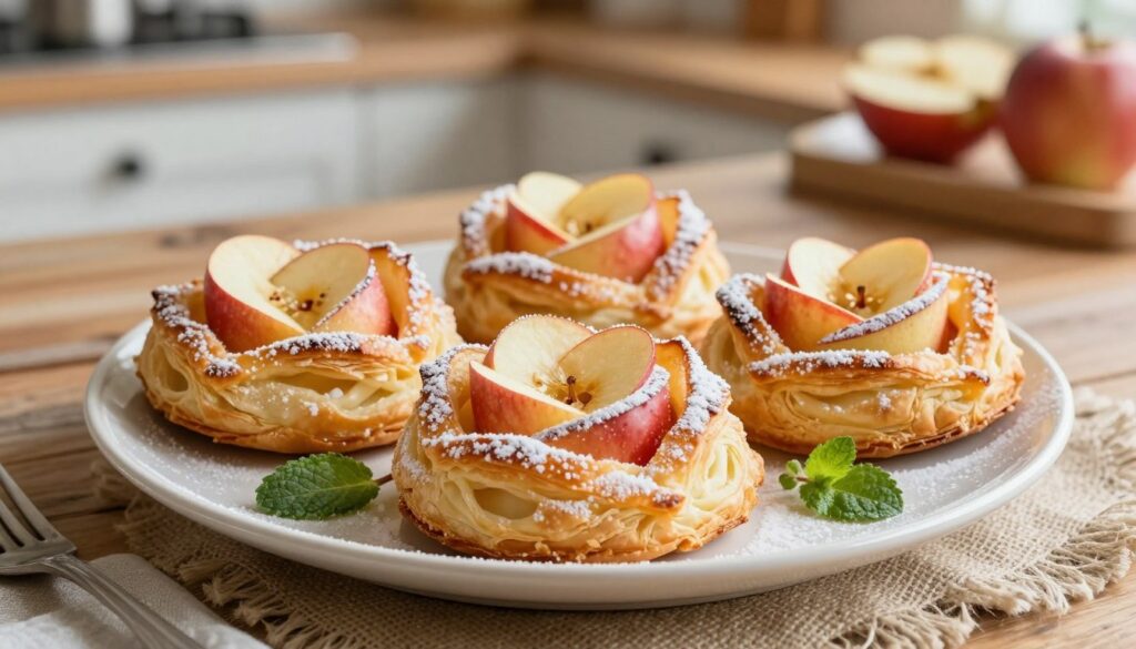 Irresistible puff pastry apple roses tarts