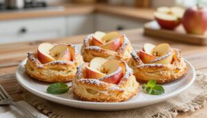 Irresistible puff pastry apple roses tarts