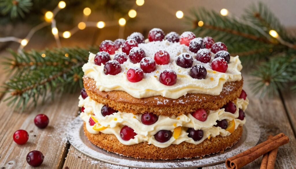 Cranberry christmas cake recipe for a festive holiday