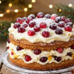 Cranberry christmas cake recipe for a festive holiday
