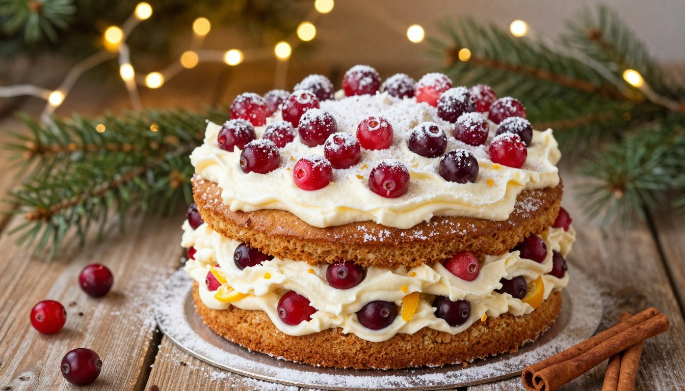 cranberry christmas cake