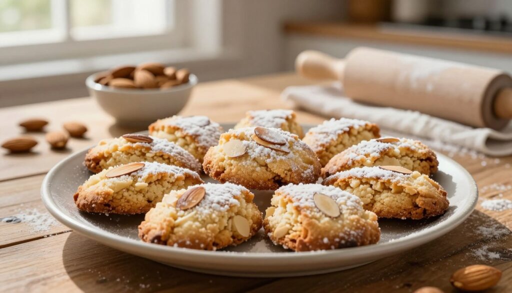 Easy almond shortbread cookies for delicious snacking