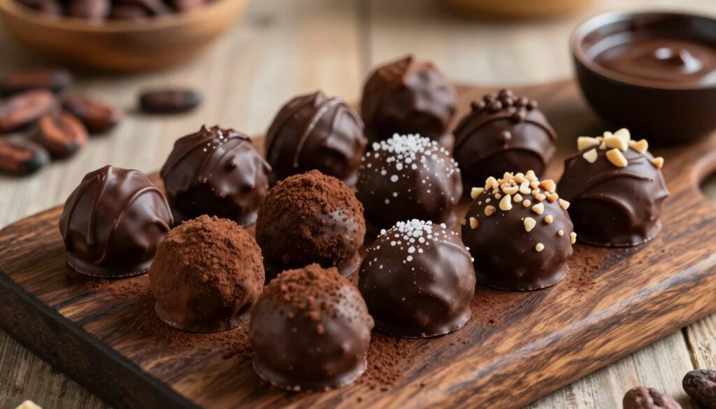 How to make black chocolate truffles at home easily