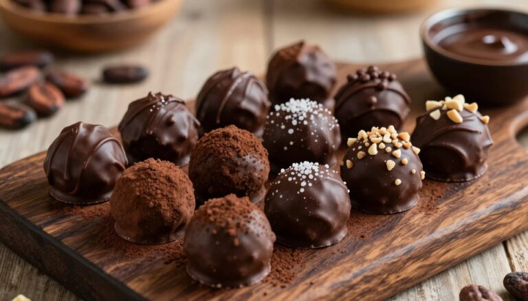 black chocolate truffles