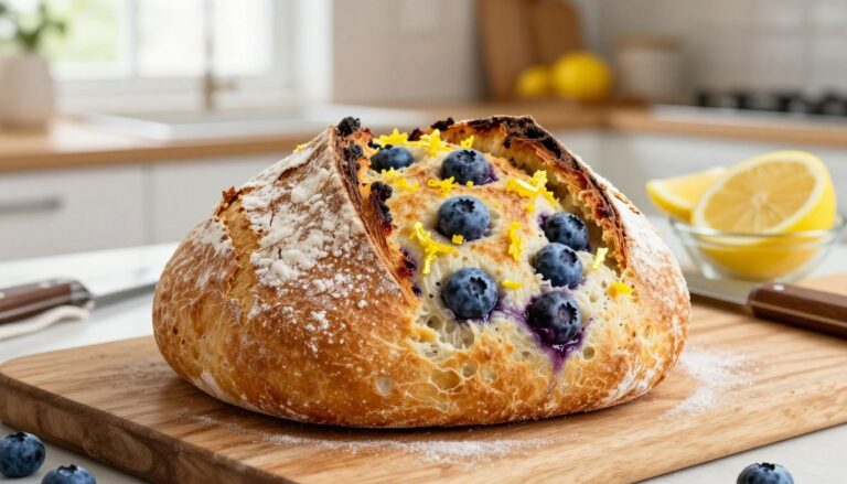 lemon blueberry sourdough bread