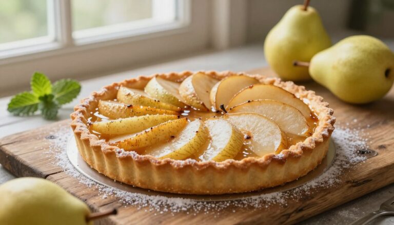 tart with pears​